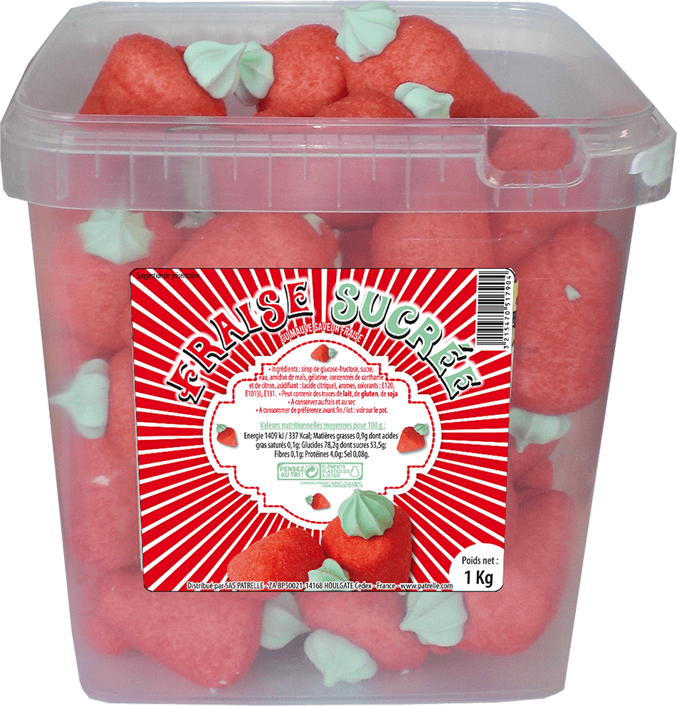 Guimauves fraises sucrées